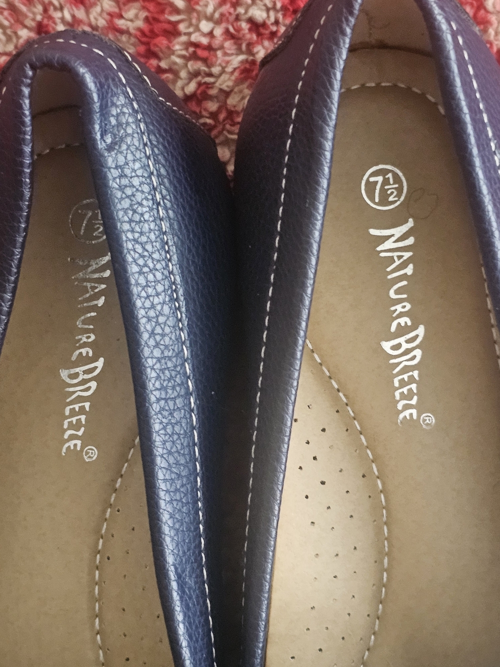 Nature Breeze Women's Navy Slip-On Loafers - Picture 3 of 6